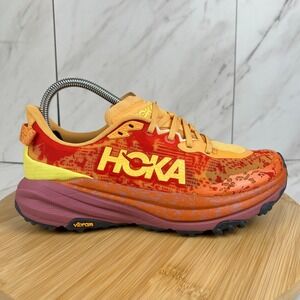 Hoka One Speedgoat 6 Womens Size 8 B Sherbert Beet Root Trail Running Hike Shoes